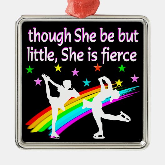 ラブリー姿スケーターデュオデザイン メタルオーナメント (正面)