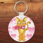 ラブリー子猫 キーホルダー (正面)