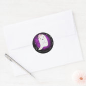 ラブリー幽霊ハロウィーンガールベビーシャワークラシックRo ラウンドシール (封筒)