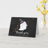 ラブリー幽霊ハロウィーンベビーシャワーサンキューカード カード (黄色い花)