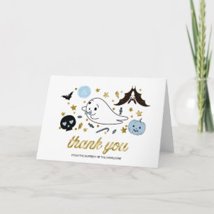 ラブリー幽霊ハロウィーンベビーシャワーサンキューカード カード