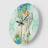 ラブリー忘れミーではなくエンジェルスクエアウォールクロック ラージ壁時計 (傾斜)