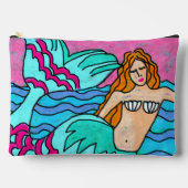 ラブリー抽象芸術アートマーメイド アクセサリーポーチ (正面)