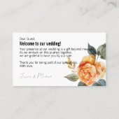 ラブリー文字@バックマーブルドリームオレンジバラ プレイスカード (裏面)