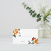 ラブリー文字@バックマーブルドリームオレンジバラ プレイスカード (スタンド正面)