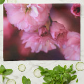 ラブリー春ピンクさくらんぼの花 キッチンタオル (折り畳み)