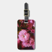 ラブリー春ピンクさくらんぼの花 ラゲッジタグ (正面縦)