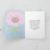 ラブリー春ピンクデイジーハッピーバースデーカード カード (内部)