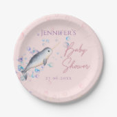 ラブリー海ベビーナルフアルシーシェルズベビーシャワーパ ペーパープレート (正面)