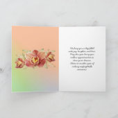 ラブリー深いオレンジウィンターオーキズ誕生日カード カード (内部)