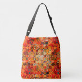 ラブリー焼けオレンジヴィンテージスタイル肩バッグ クロスボディバッグ (裏面)