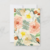 ラブリー秋の結婚式詳細カード 出欠カード (裏面)