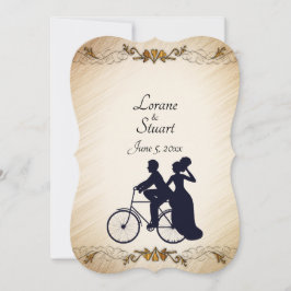 ラブリー素朴シクル結婚のテーマ招待状 招待状