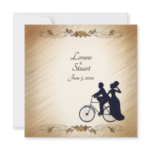 ラブリー素朴シクル結婚のテーマ招待状