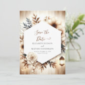 ラブリー素朴タイポグラフィ結婚ズ セーブザデート (スタンド正面)