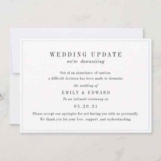 ラブリー結婚ハートの小型化に関する発表 セーブザデート (裏面)