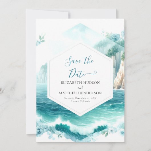 ラブリー編集可能航海の結婚ズ セーブザデート (正面)