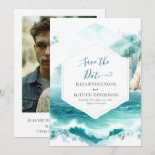 ラブリー編集可能航海の結婚ズ セーブザデート (正面/裏面)