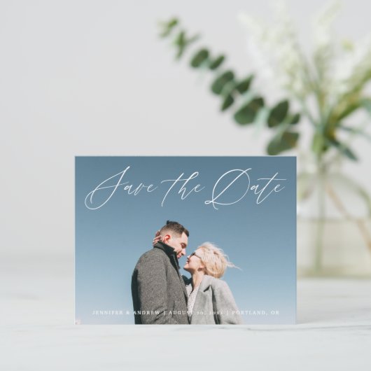 ラブリー脚本 |日付写真のお知らせを保存します ポストカード (スタンド正面)