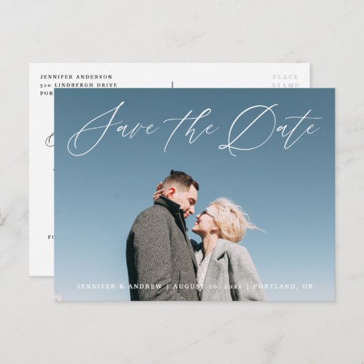 ラブリー脚本 |日付写真のお知らせを保存します ポストカード (正面/裏面)