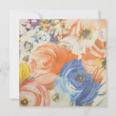 ラブリー色彩の鮮やかフローラ結婚式招待状 招待状 (裏面)