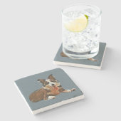 ラブリー色彩の鮮やか縁どコリー大理石コースター ストーンコースター (横)