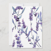 ラブリー薄紫ウォーター色エレガントブライダルシャワー 招待状 (裏面)