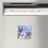 ラブリー薄紫ハッピーバースデー マグネット (インサイチュ (食洗機))