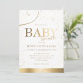 ラブリー金ゴールドベビー散水シャワー 招待状 (スタンド正面)