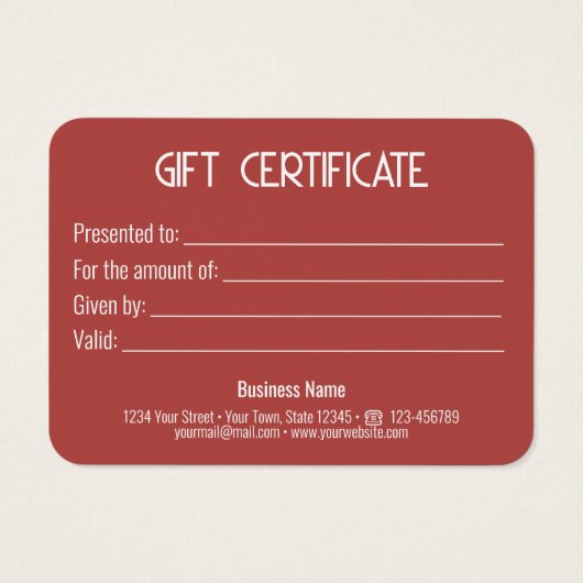 ラブリー金ゴールドボウ赤いハートギフトボックスギフトカード (裏面)