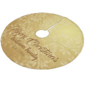 ラブリー金ゴールドリーフつる植物デザイン フリース ツリースカート (アングル)