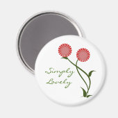 ラブリー開花マグネット、赤 マグネット (正面/裏面)