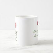 ラブリー開花マグレッド コーヒーマグカップ (中央)
