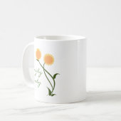 ラブリー開花マグ，オレンジ コーヒーマグカップ (正面左)