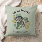 ラブリー イン ラブ 緑のアイリッシュシュガースカル 新婚 クッション (ブランケット)