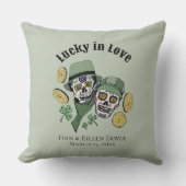 ラブリー イン ラブ 緑のアイリッシュシュガースカル 新婚 クッション (正面)