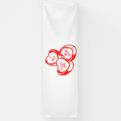 ラブリー キス ミー ビー マイン バレンタインデー 2.5x8 ヴィニール 横断幕 (縦)