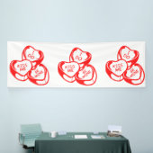 ラブリー キス ミー ビー マイン バレンタインデー 4x12 ヴィニール 横断幕 (トレードショー)