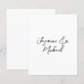 ラブリー シックなカリグラフィー名前 ウェディング ペーパー シート (正面/裏面)