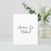 ラブリー シックなカリグラフィー名前 ウェディング ペーパー シート (スタンド正面)