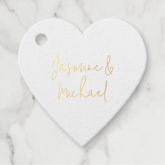 ラブリー シックなカリグラフィー カップル ネーム フェイバータグ (正面)