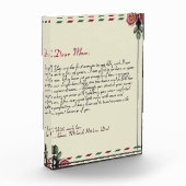 ラブリー・シック・パーソナライズされたラブ・レター手書き  フォトブロック (左)