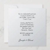 ラブリー シルバー ローズ 25周年 結婚記念日 パーティー 招待状 (裏面)