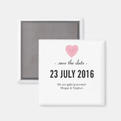 ラブリー&シンプルウェディングデイトマグネットを保存 マグネット (正面/裏面)