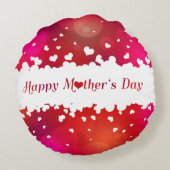 ラブリー ハッピー マザーズデー ハーツ ラウンドクッション (裏面)