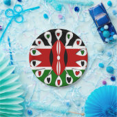 ラブリー ハーツ ケニア ペーパー プレート (パーティー)