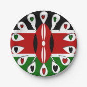 ラブリー ハーツ ケニア ペーパー プレート (正面)