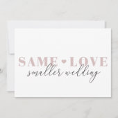 ラブリー ハート ウェディング ダウンサイズ アナウンスメント セーブザデート (正面)