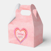 ラブリー ハート バレンタイン ウォーターカラー ベビーシャワー フェイバーボックス (裏面サイド)