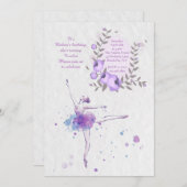 ラブリー バレリーナ ご招待 招待状 (正面/裏面)